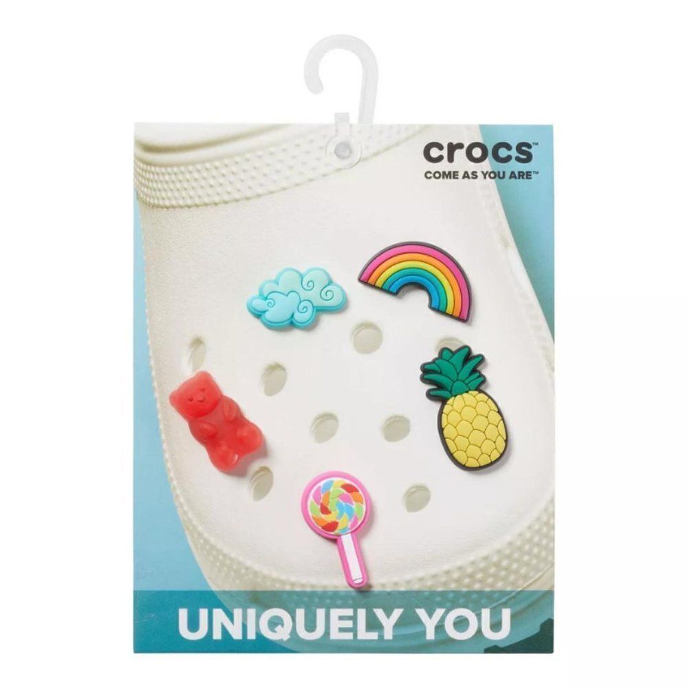 Crocs Happy Candy Adult Young Girl 5-Pack Jibbitz Charm Set